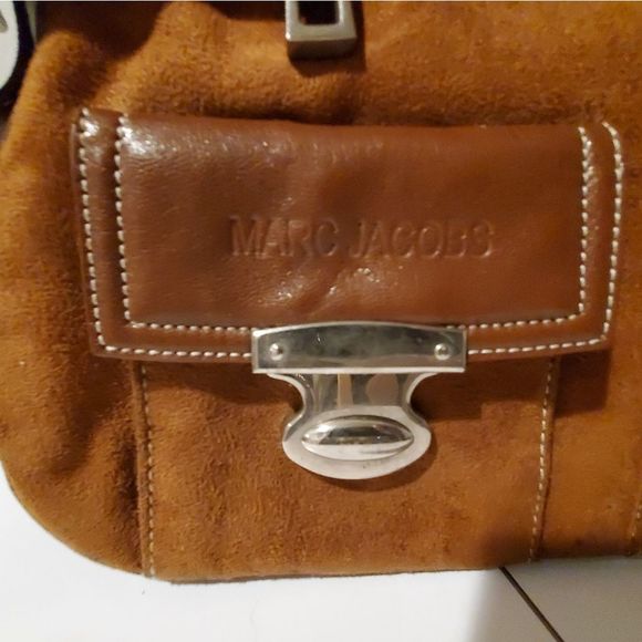 👜MARC JACOBS GENUINE LEATHER & SUEDE BAG vtg Gorgeous 😍 Authentic - Picture 10 of 16